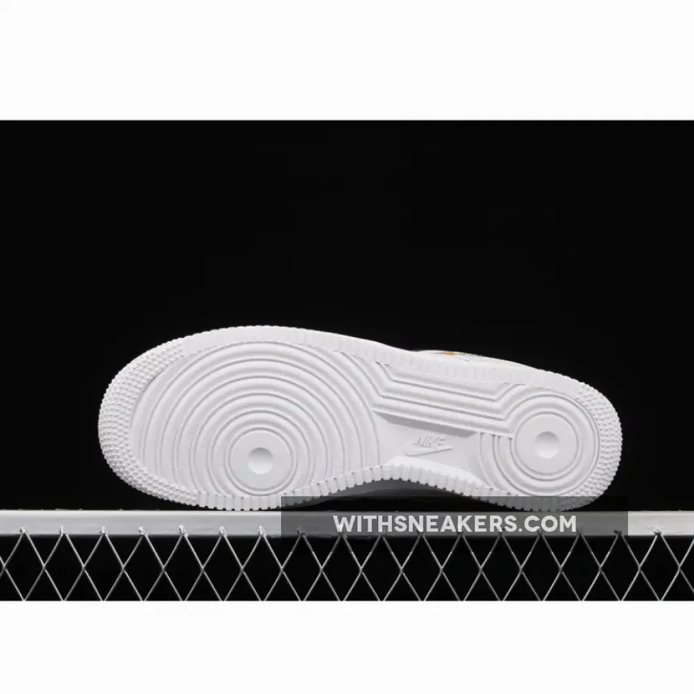 Nike Air Force 1 Gold Links Zebra Print White/Black/Gold DH5284-100