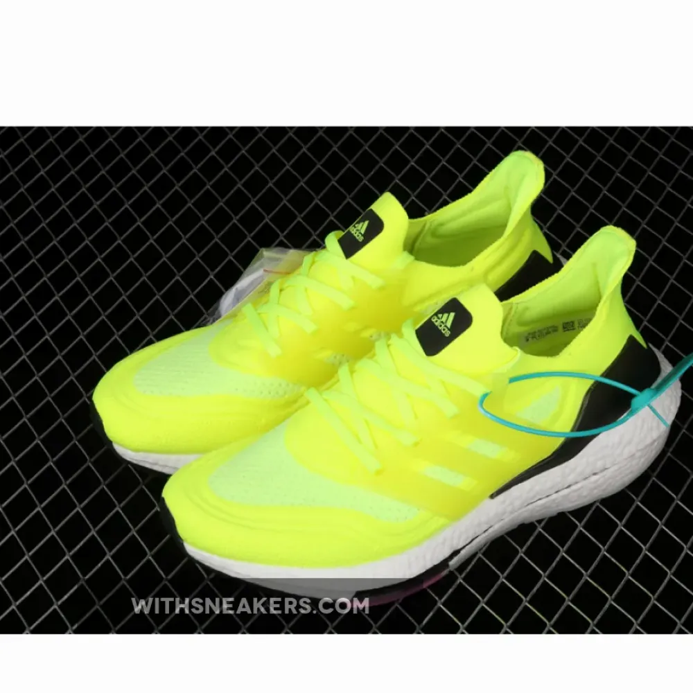 Adidas Ultra Boost 2021 Solar Yellow Screaming Pink/White FY0373