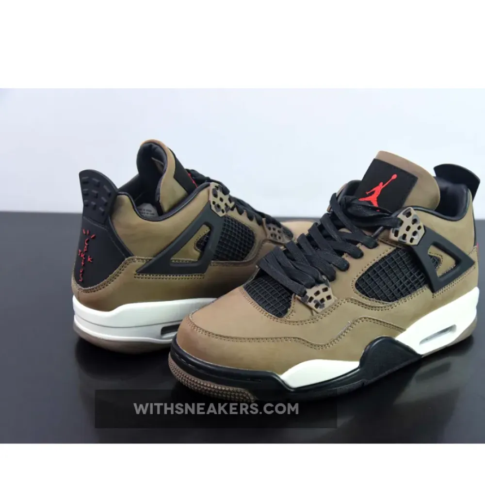 Air Jordan 4 Travis Scott Olive Grey Black AJ4-882335