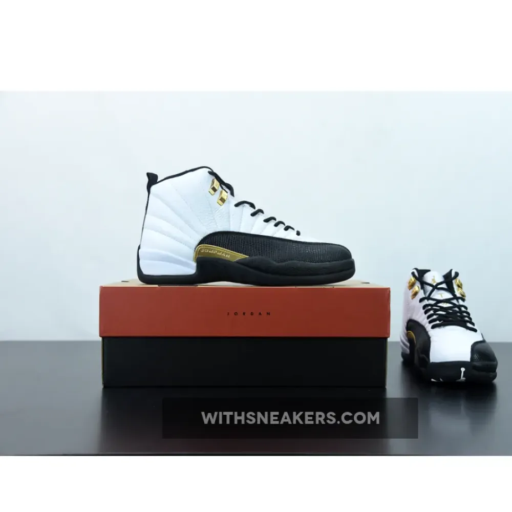 Air Jordan 12 Royalty Black-Metallic Gold/White CT8013-170
