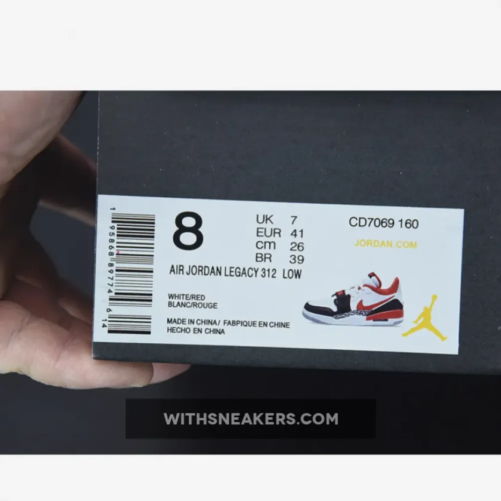 Nike Legacy 312 Low Black Toe White/Red/Black CD7069-160