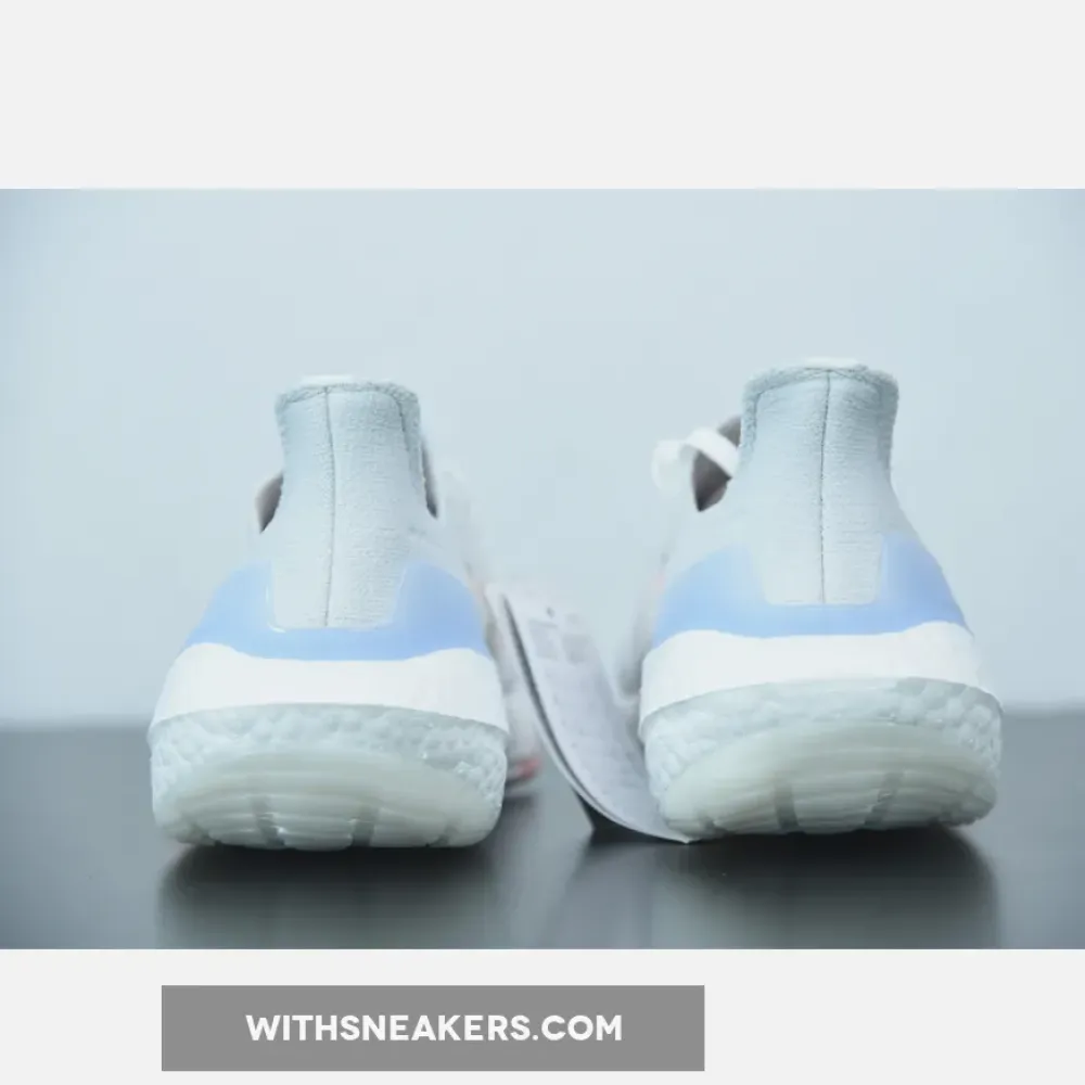 Adidas UltraBoost 21 White Glow Pink Grey/Pink/Blue FY0396