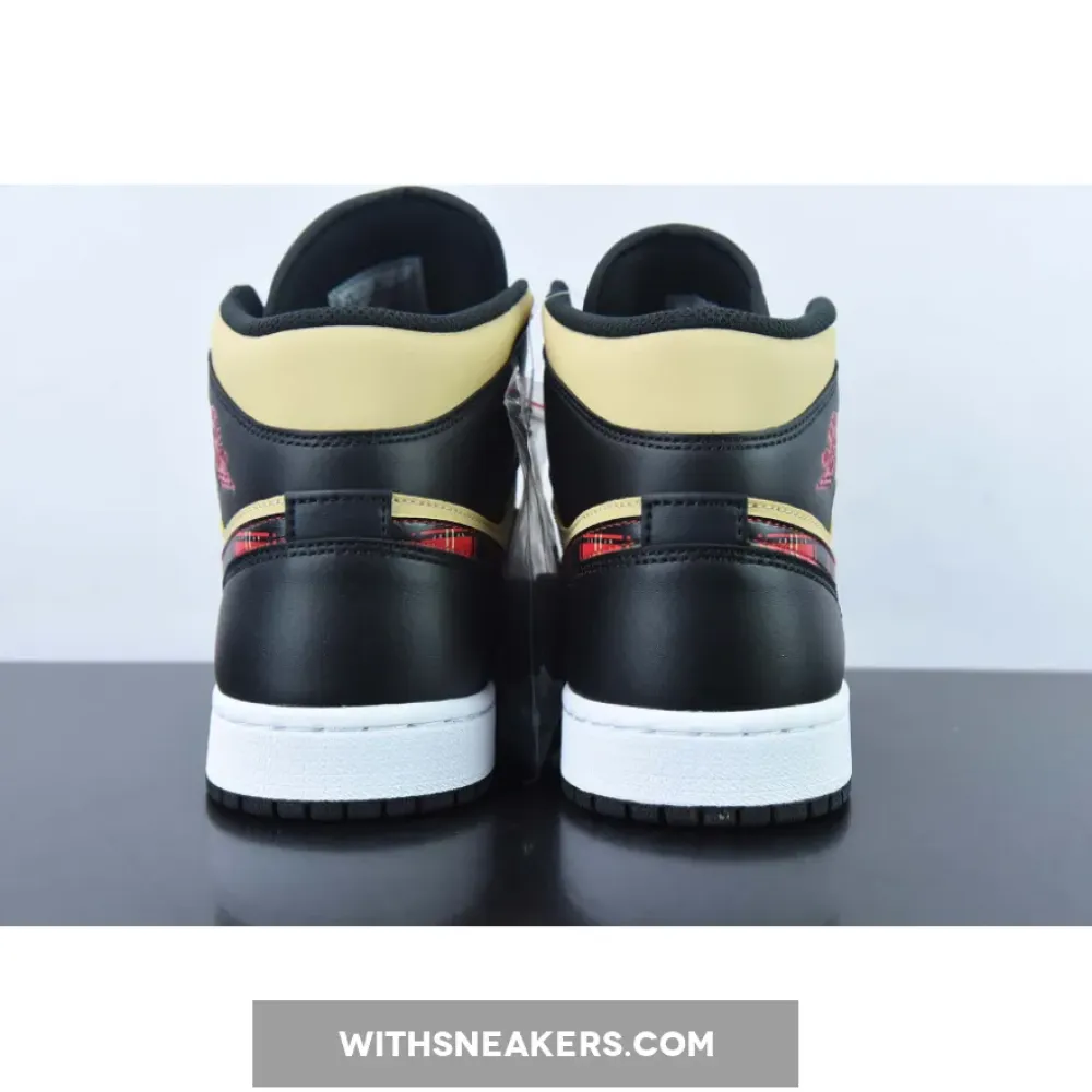 Nike Air Jordan 1 Mid Tartan Tan/Black/Red DZ5329-001