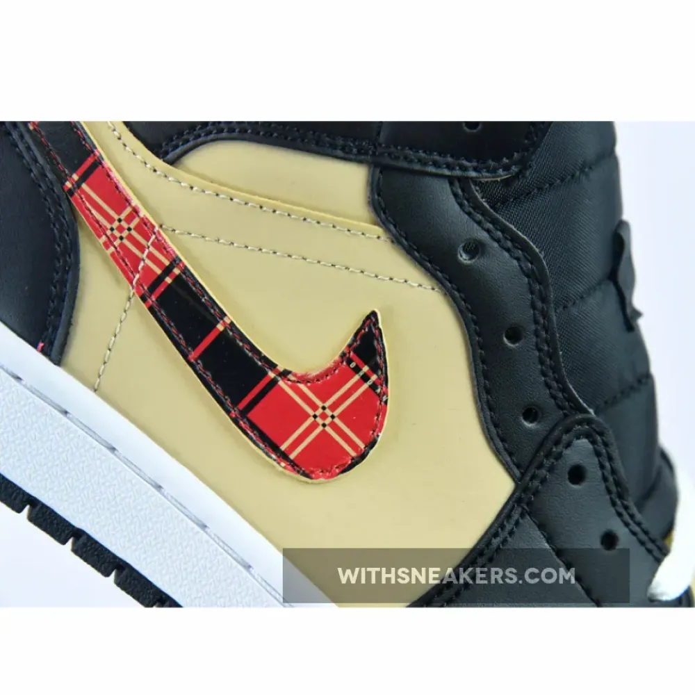 Nike Air Jordan 1 Mid Tartan Tan/Black/Red DZ5329-001