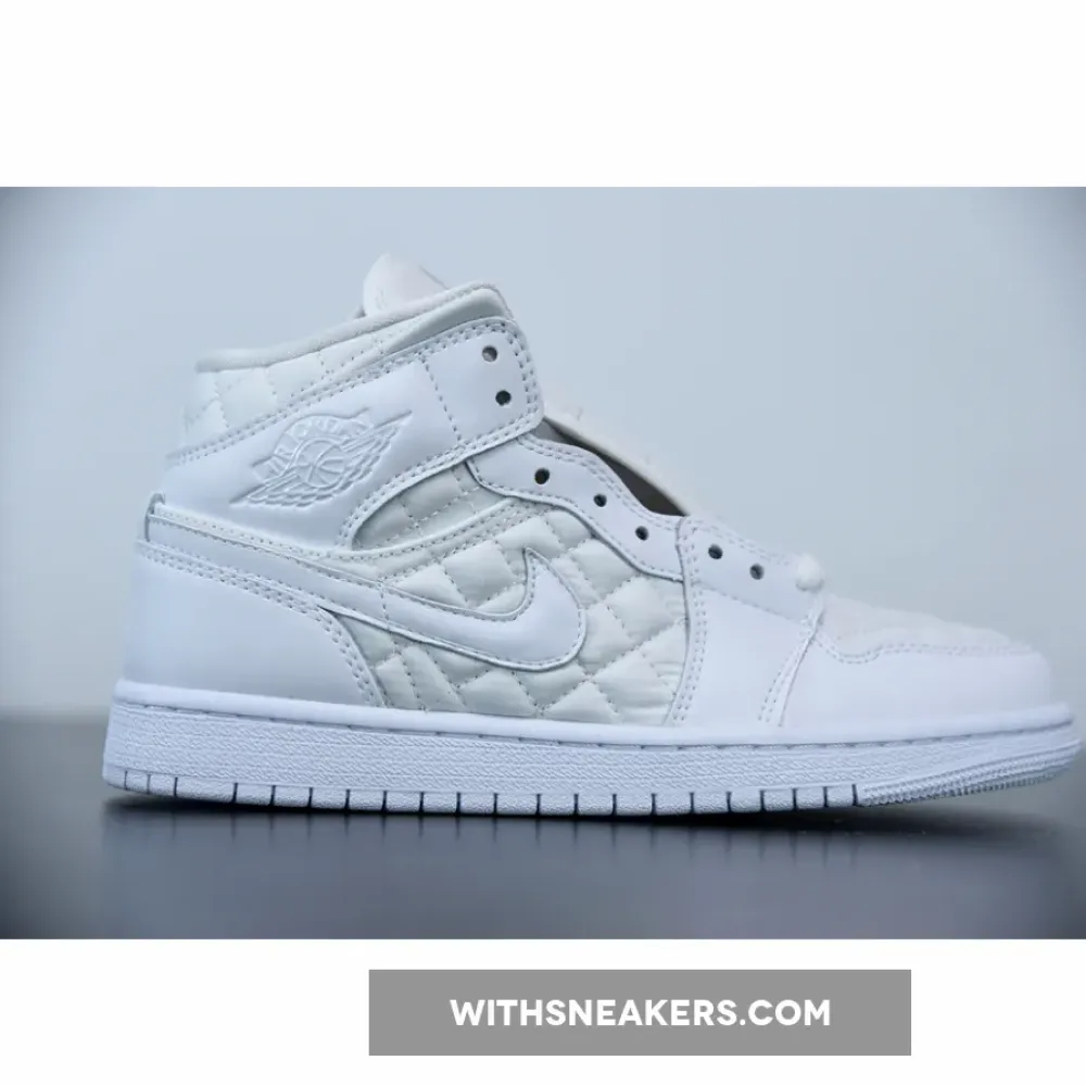 Nike Air Jordan 1 Mid White Quilted  DB6078-100