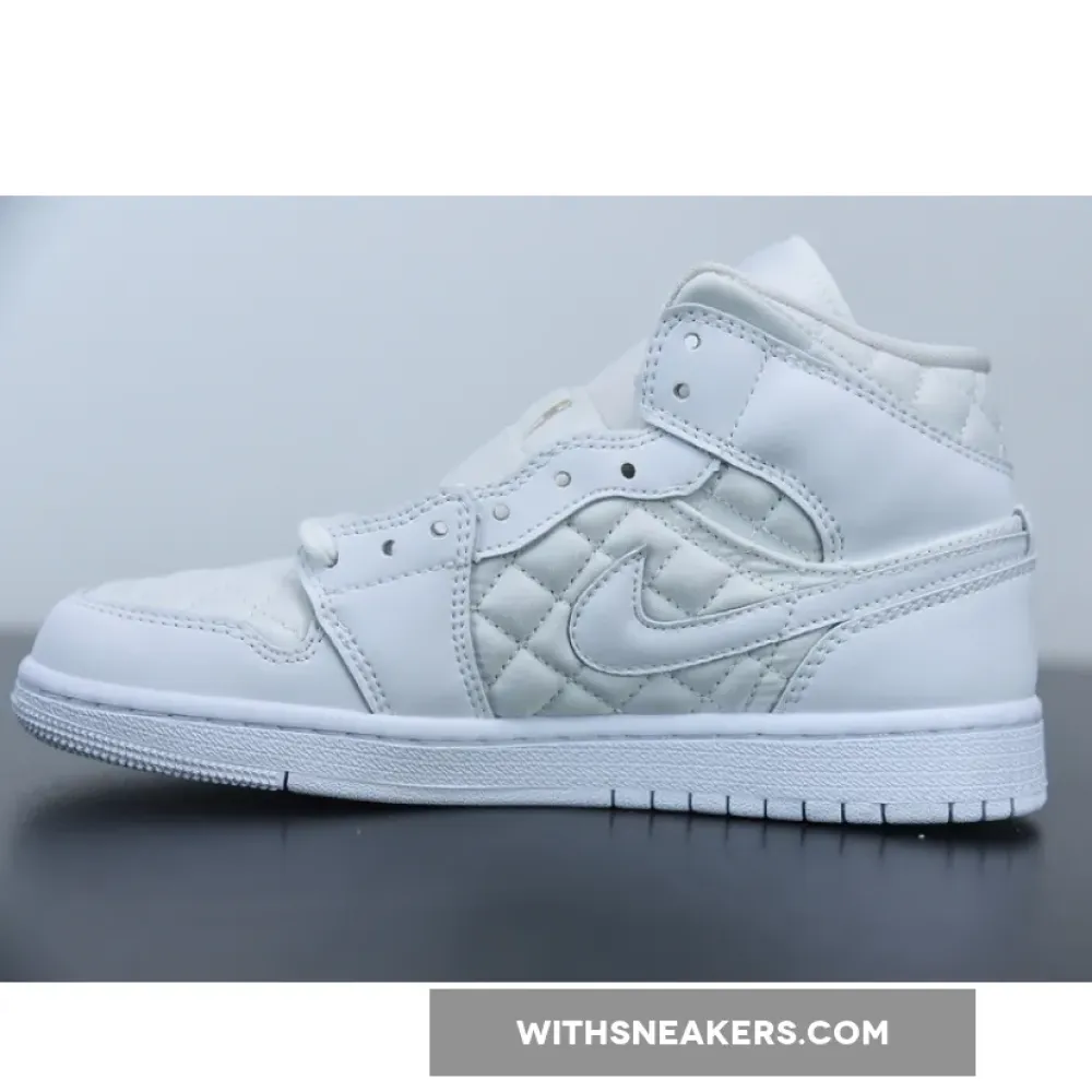 Nike Air Jordan 1 Mid White Quilted  DB6078-100