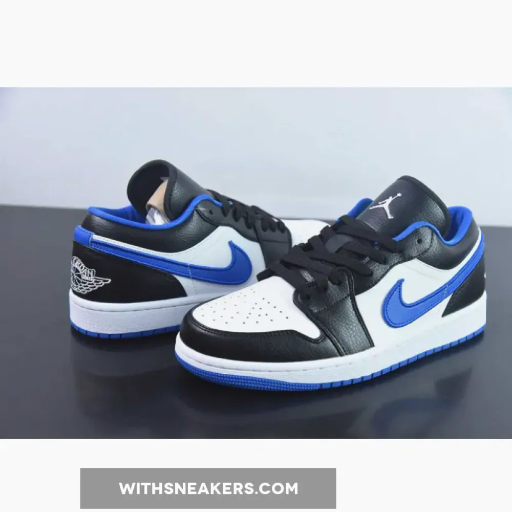 Nike Air Jordan 1 Low Black/White-Game Royal 553558-007