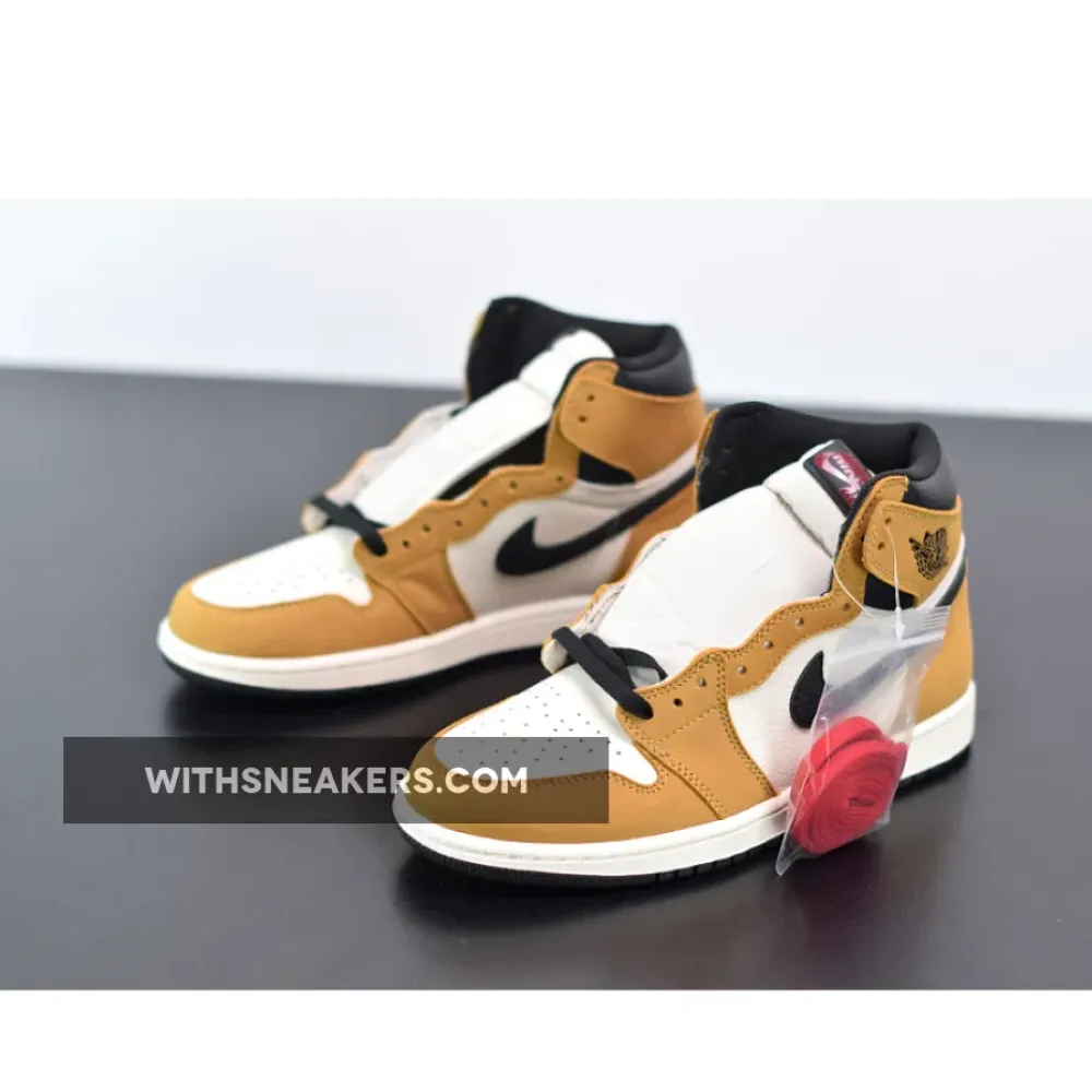 Nike Air Jordan 1 Retro High OG Rookie of the Year Gold Harvest/Black 555088-700
