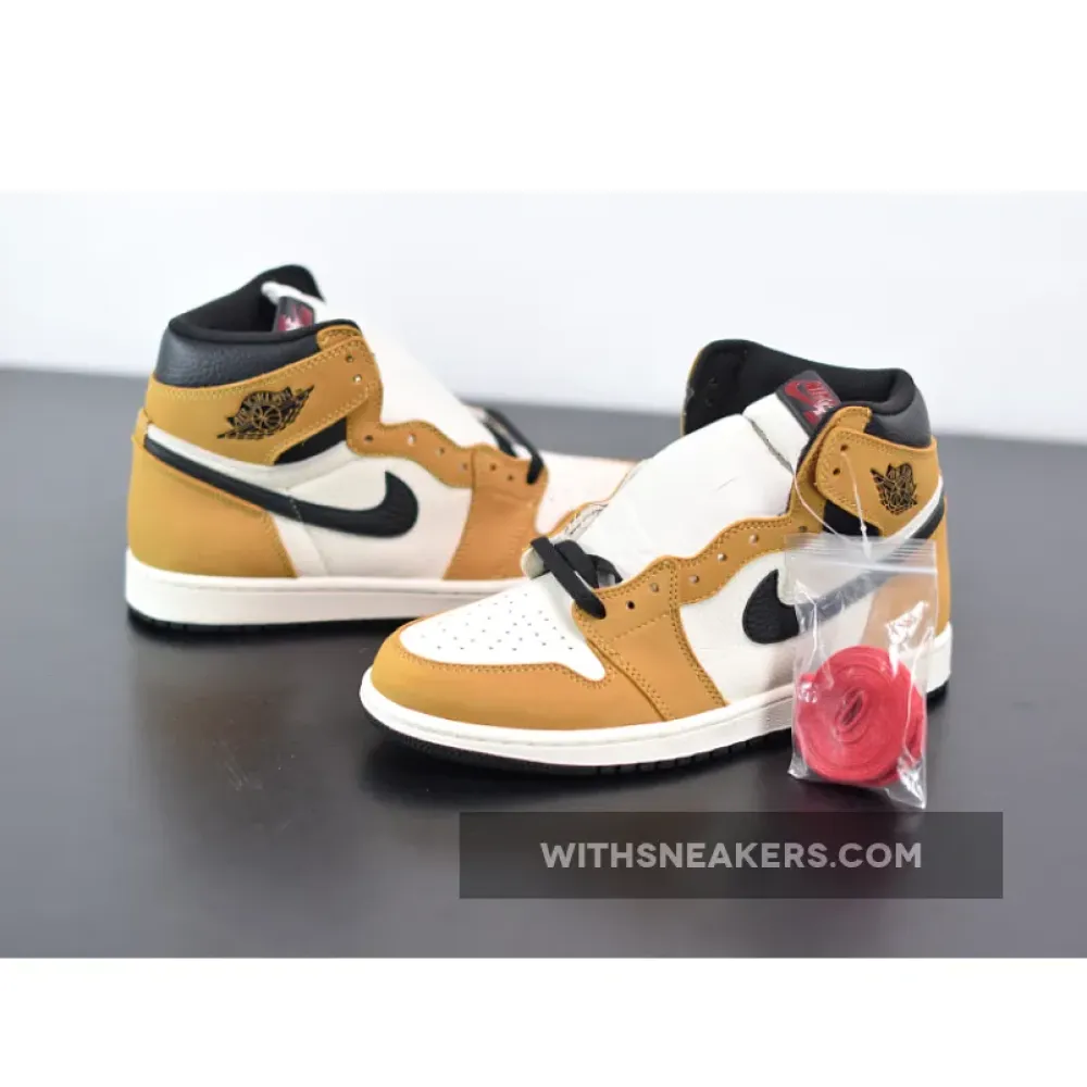 Nike Air Jordan 1 Retro High OG Rookie of the Year Gold Harvest/Black 555088-700
