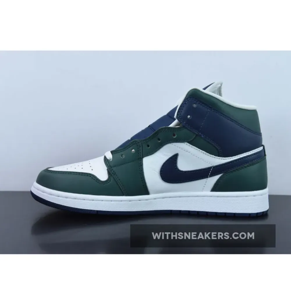 Nike Air Jordan 1 Mid Seahawks Navy/Green/White DZ5326-300