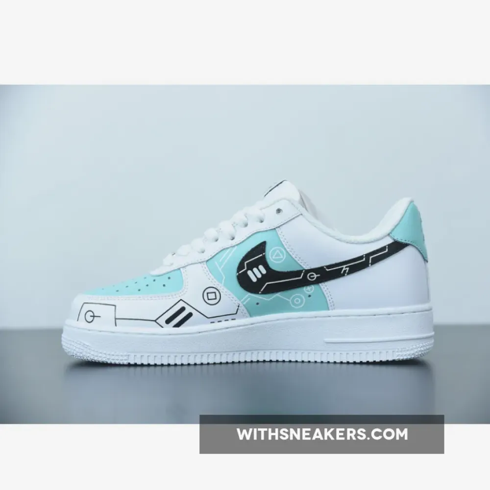 Nike Air Force 1 Low Custom White/Green/Black