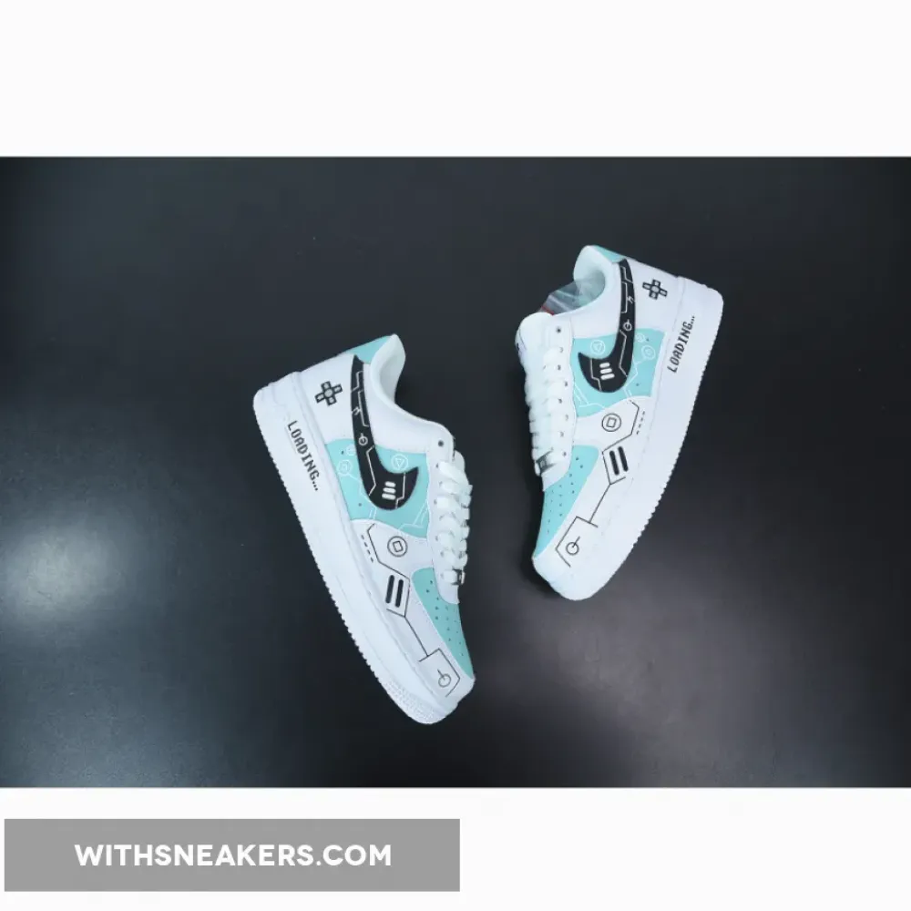 Nike Air Force 1 Low Custom White/Green/Black