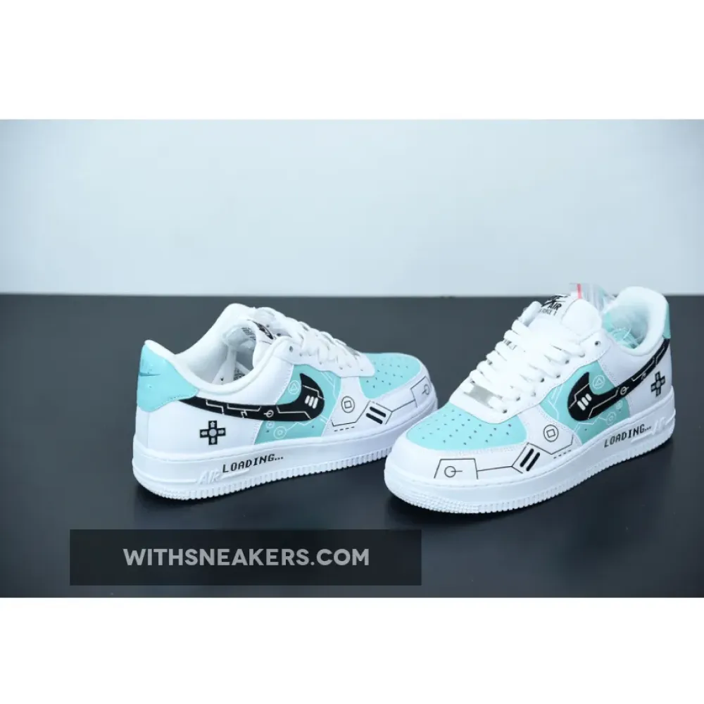 Nike Air Force 1 Low Custom White/Green/Black