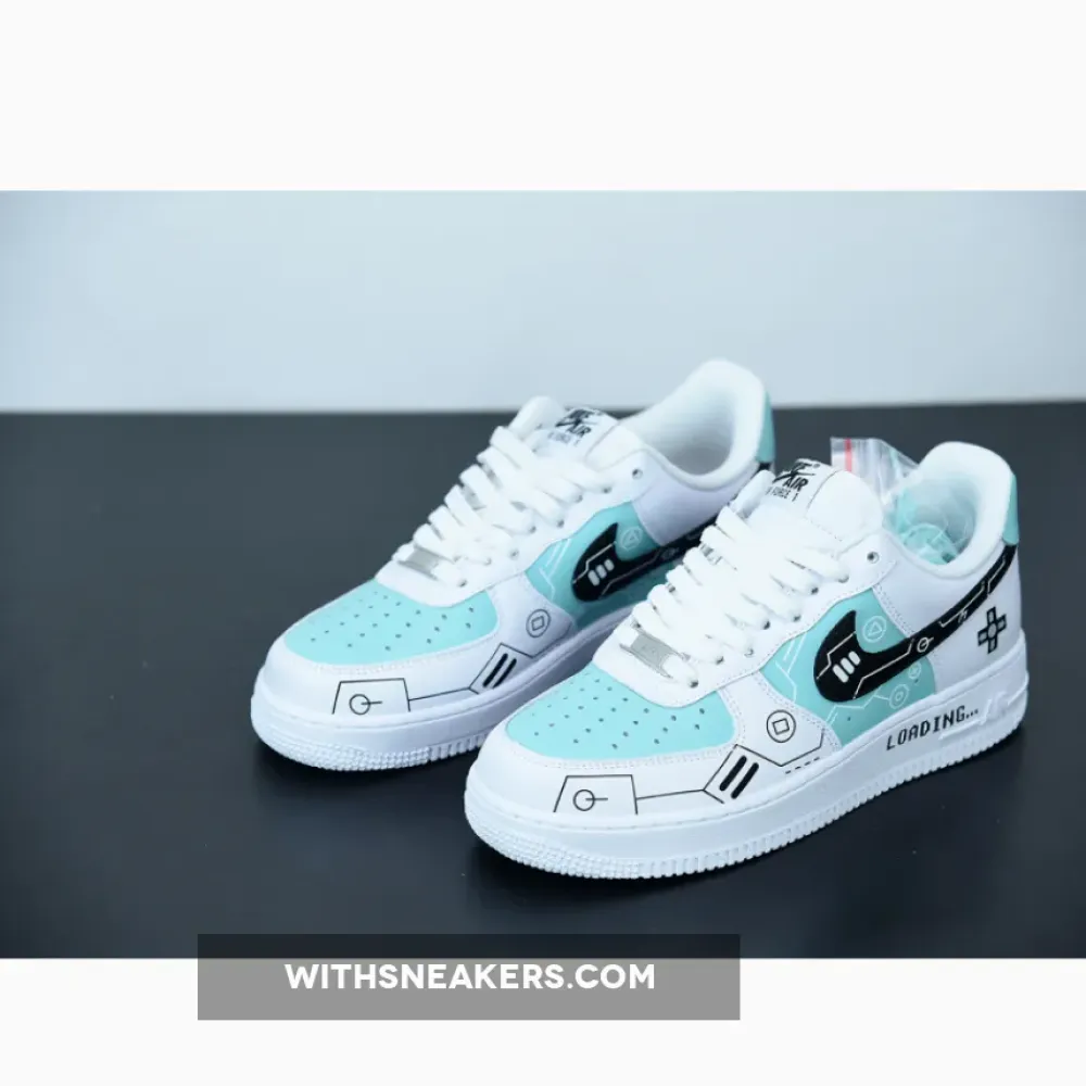 Nike Air Force 1 Low Custom White/Green/Black