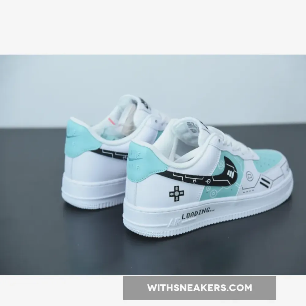 Nike Air Force 1 Low Custom White/Green/Black